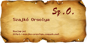 Szajkó Orsolya névjegykártya